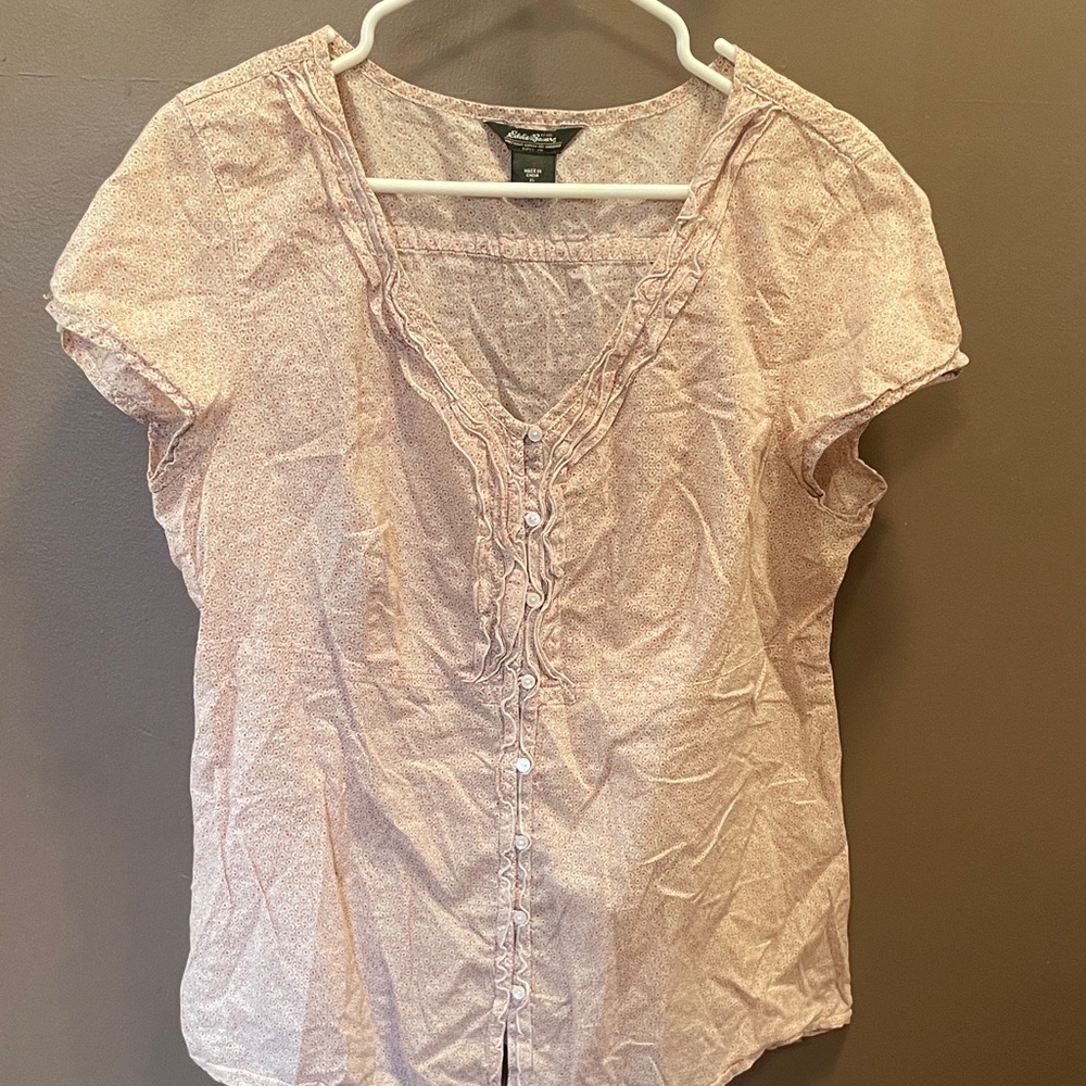 Eddie Bauer Light Ruffle Blouse